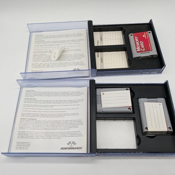 Lot Of 3 Nintendo 64 Memory Card Controller Pack by Performance N64 - Picture 1 of 14